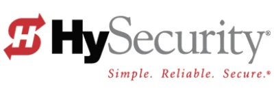 HySecurity logo with a stylized red and white 'H' symbol, the word 'HySecurity' in black and gray text, and the tagline 'Simple. Reliable. Secure.' in red text beneath it, exemplifying the company's commitment to providing top-notch gate security solutions.