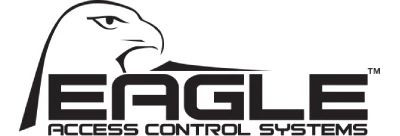 A logo featuring the silhouette of an eagle's head facing left with the text "Eagle Access Control Systems" underneath in bold, stylized font, ideal for local businesses in Austin looking to secure their driveways.