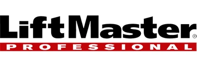 The image shows the LiftMaster Professional logo, commonly seen on gate repair services across Austin. The word "LiftMaster" is written in bold black letters, while "PROFESSIONAL" is displayed in white uppercase letters on a red background strip beneath it.